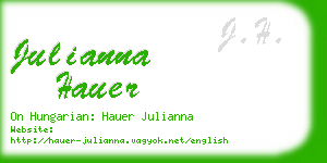 julianna hauer business card